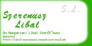 szerenusz libal business card